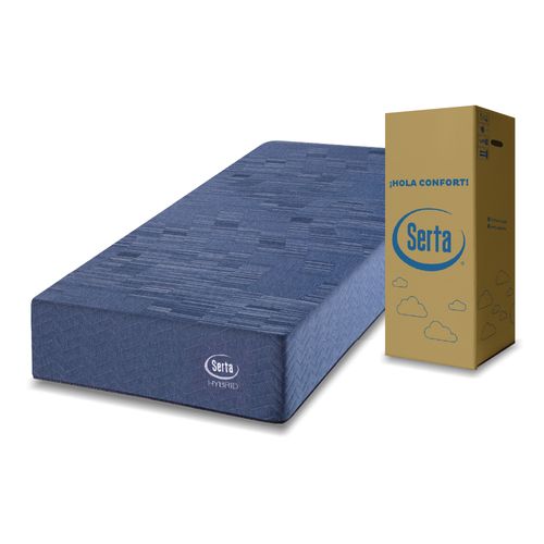 Colchón de resortes compactado de 1 plaza Serta Box Hybrid 80x200