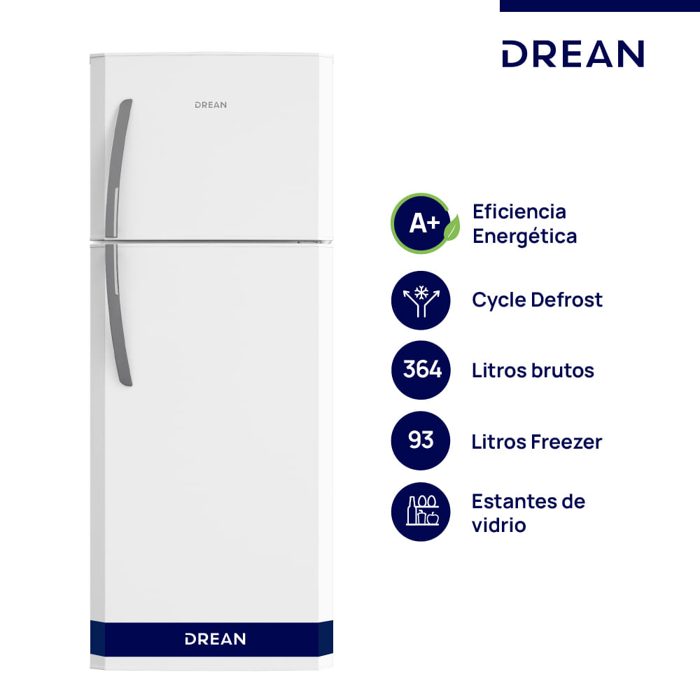 Heladera Drean 364L Hdr370f50b Blanca "A"