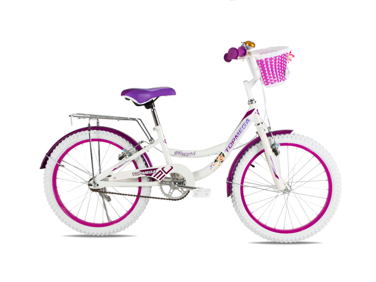 Bicicleta Topmega R20 Flexygirl Blanco/Violeta