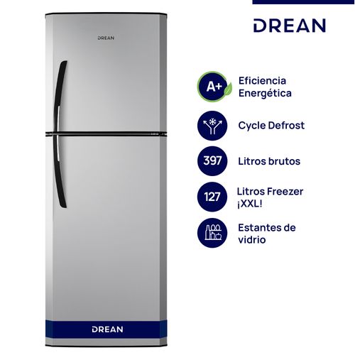 Heladera Drean 397l Hdr400f30s Cíclica Silver A+