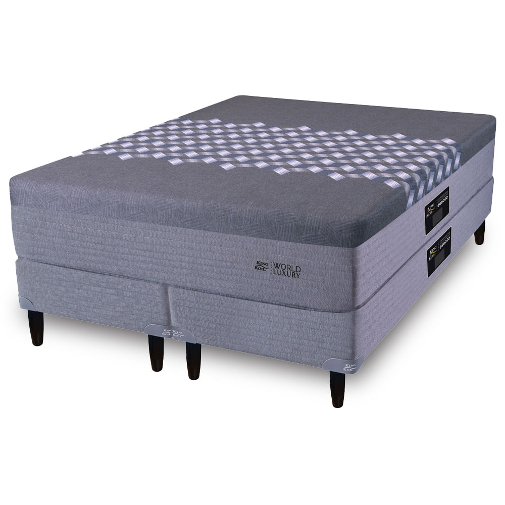 Sommier y Colchón de Resortes Queen Size King Koil Kingsbury 160x200