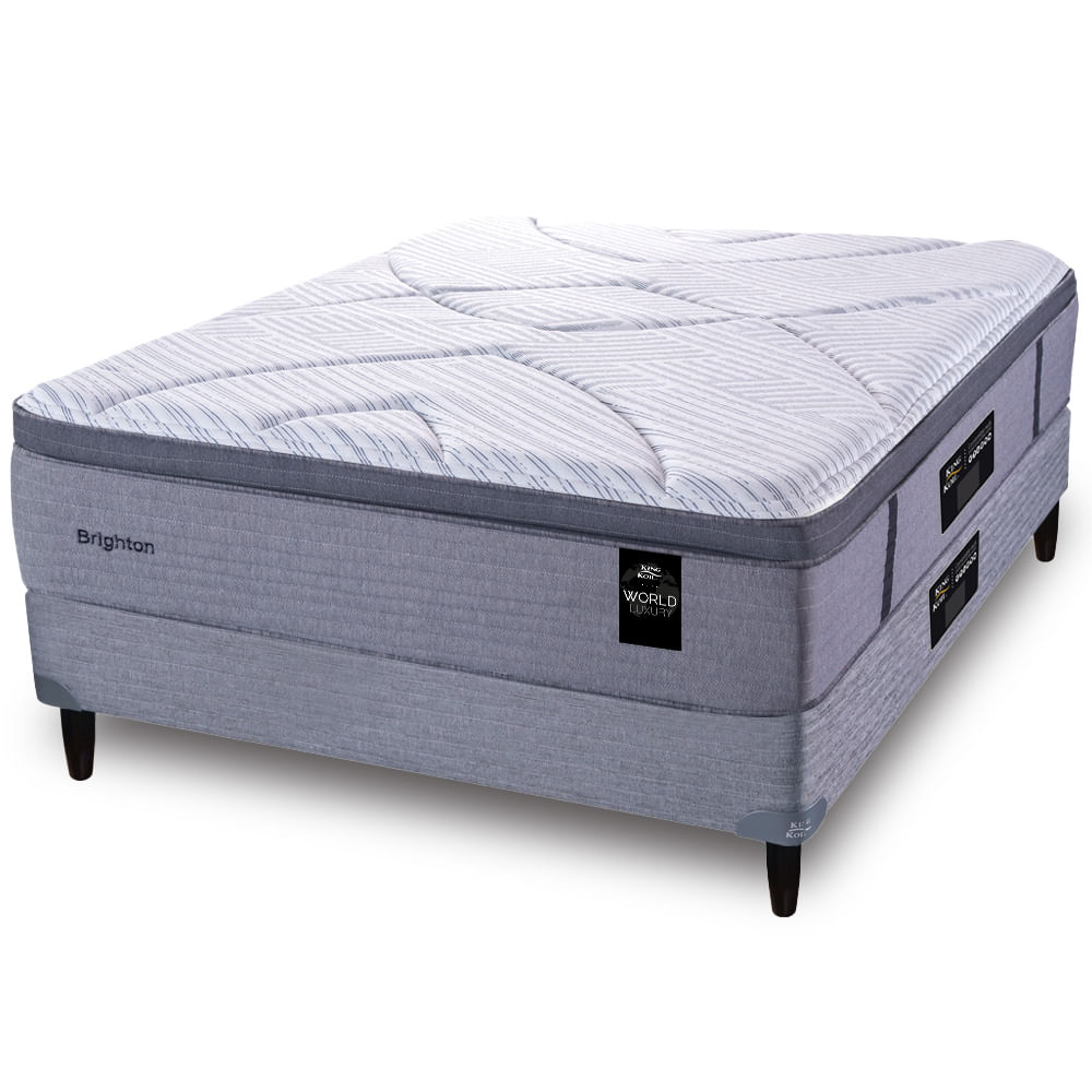 Sommier y Colchón de Resortes 2 Plazas King Koil Brighton 140x190