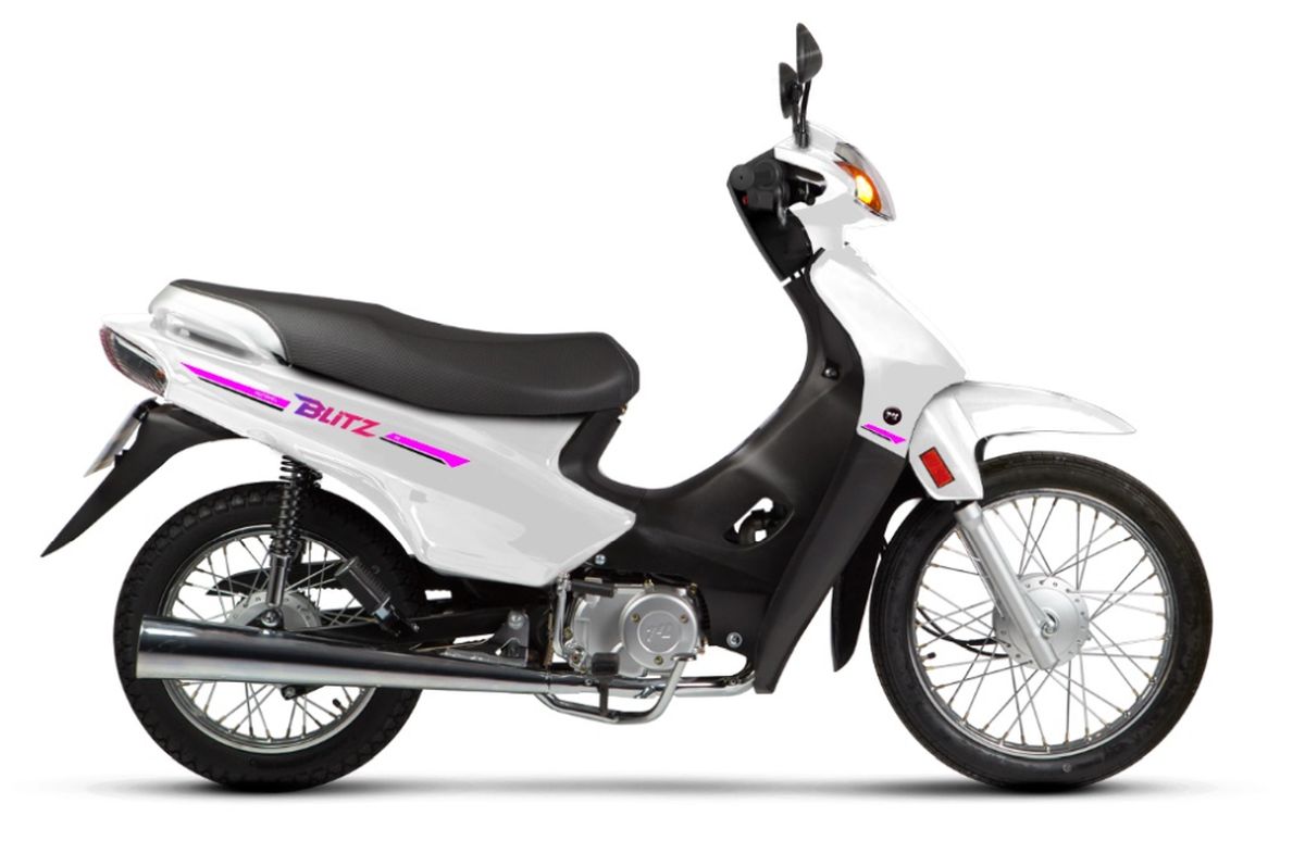 Motocicleta Motomel Blitz 110 Base One V8-B110 Blanco Cbs