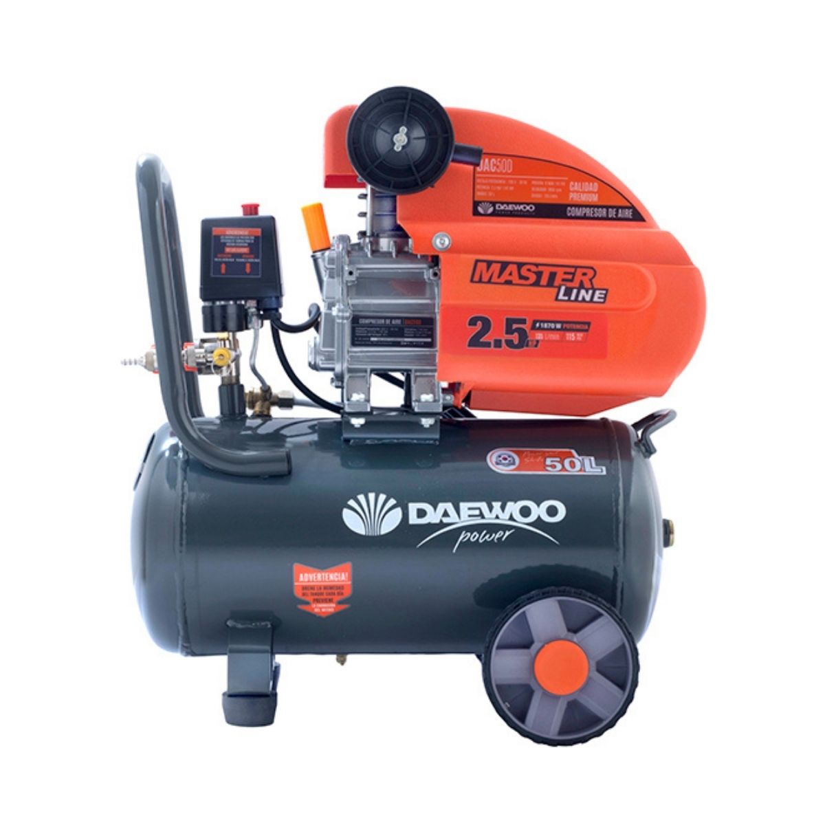 COMPRESOR DE AIRE DAEWOO 2.5HP 50LTS