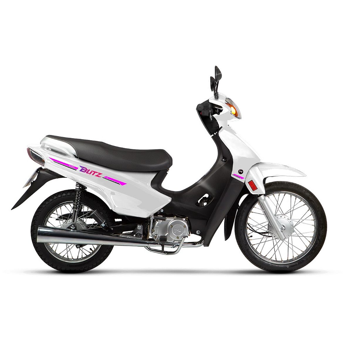 Motocicleta Motomel Blitz 110 Automatica Blanco Cbs