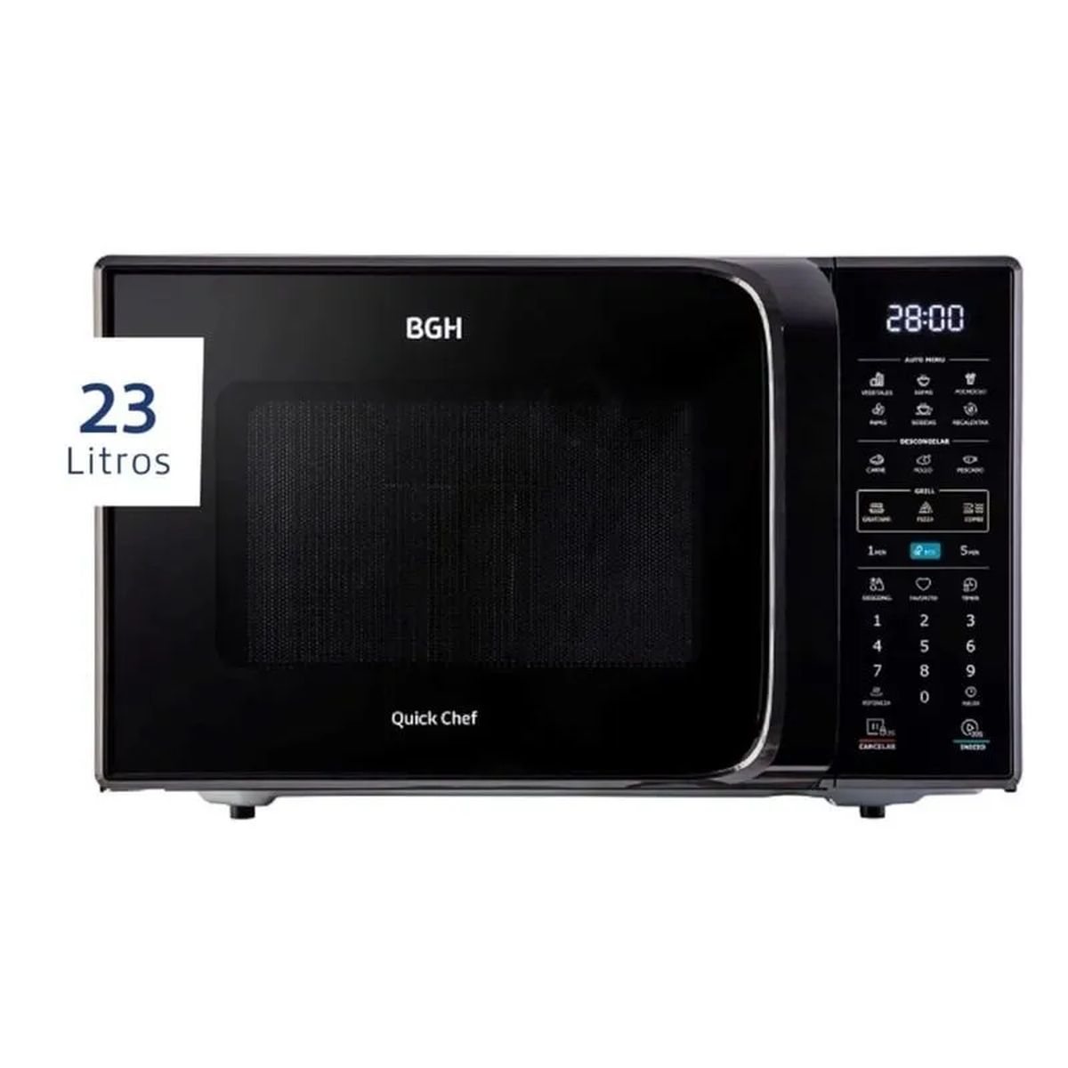 Horno Microondas Bgh 23lts Quick Chef Eco Negro B223dn20i 800w
