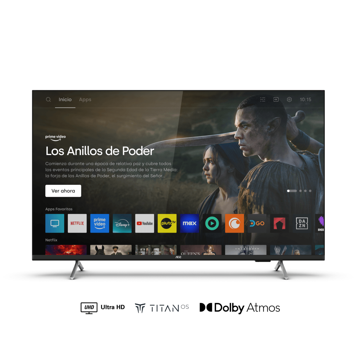 Smart Tv Aoc 50 U7345/77i 4k Titan Os Hdmi