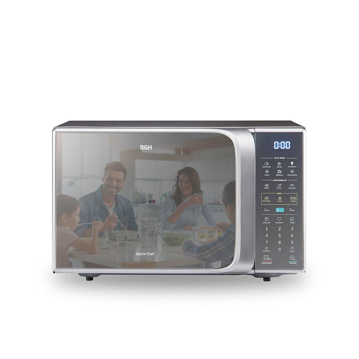 Microondas Bgh 20lts B120ds20i 700w Digital Silver