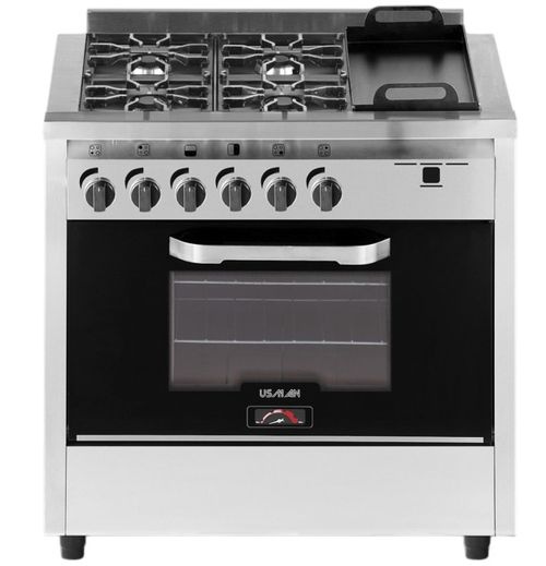 Cocina Industrial Usman 80 cm Compact Inox Mg 4h + Plancha