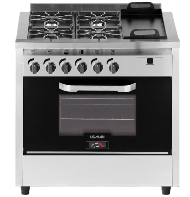 Cocina Industrial Usman 80 cm Compact Inox Mg 4h + Plancha