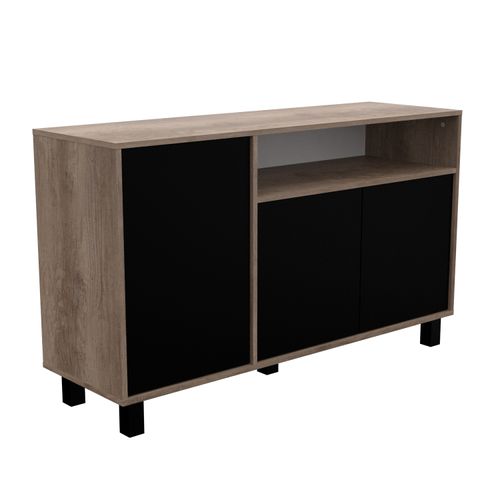 Bahiut Doors Con Puertas Vajillero Mosconi Nebraska Gris (Negro)