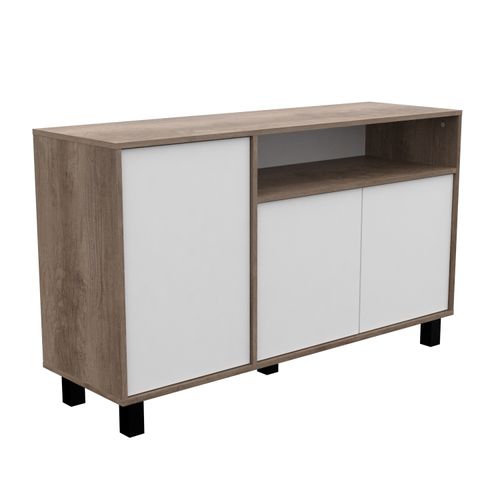 Bahiut Doors Con Puertas Vajillero Mosconi Nebraska Gris (Blanco)