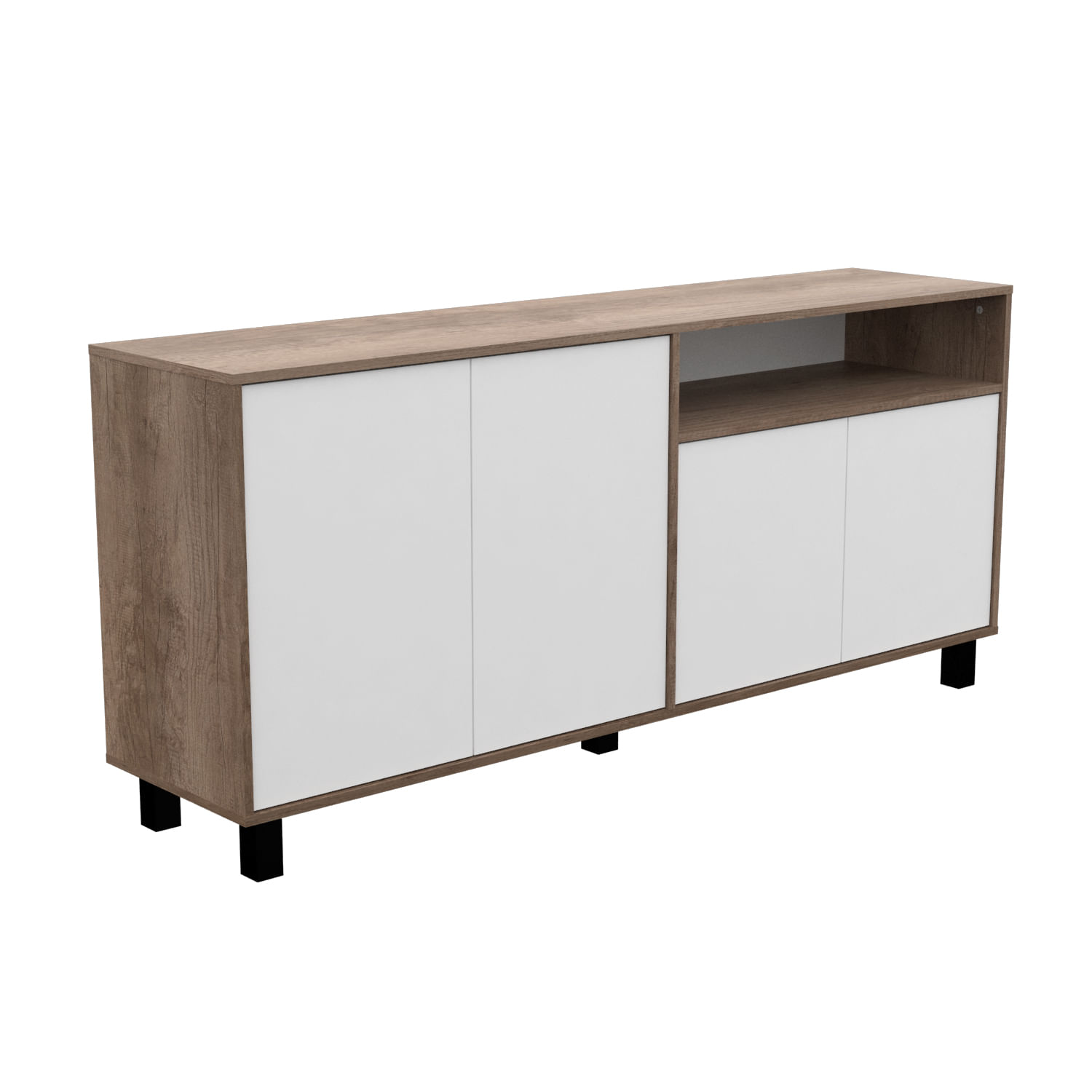 Vajillero 4 Puertas Bahiut Doors Mosconi Nebraska Gris (Blanco)