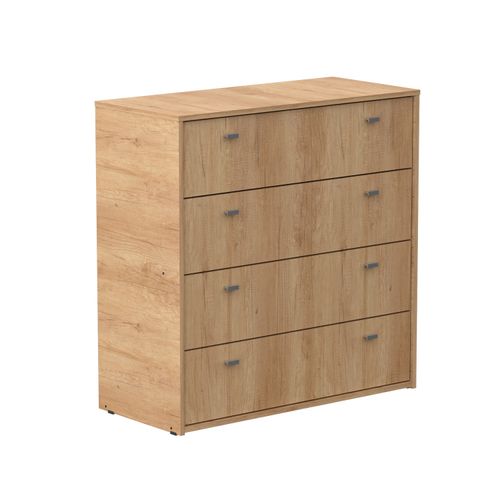 Cómoda Cajonero Mosconi Nature 4 Cajones Melamina Nebraska Natural