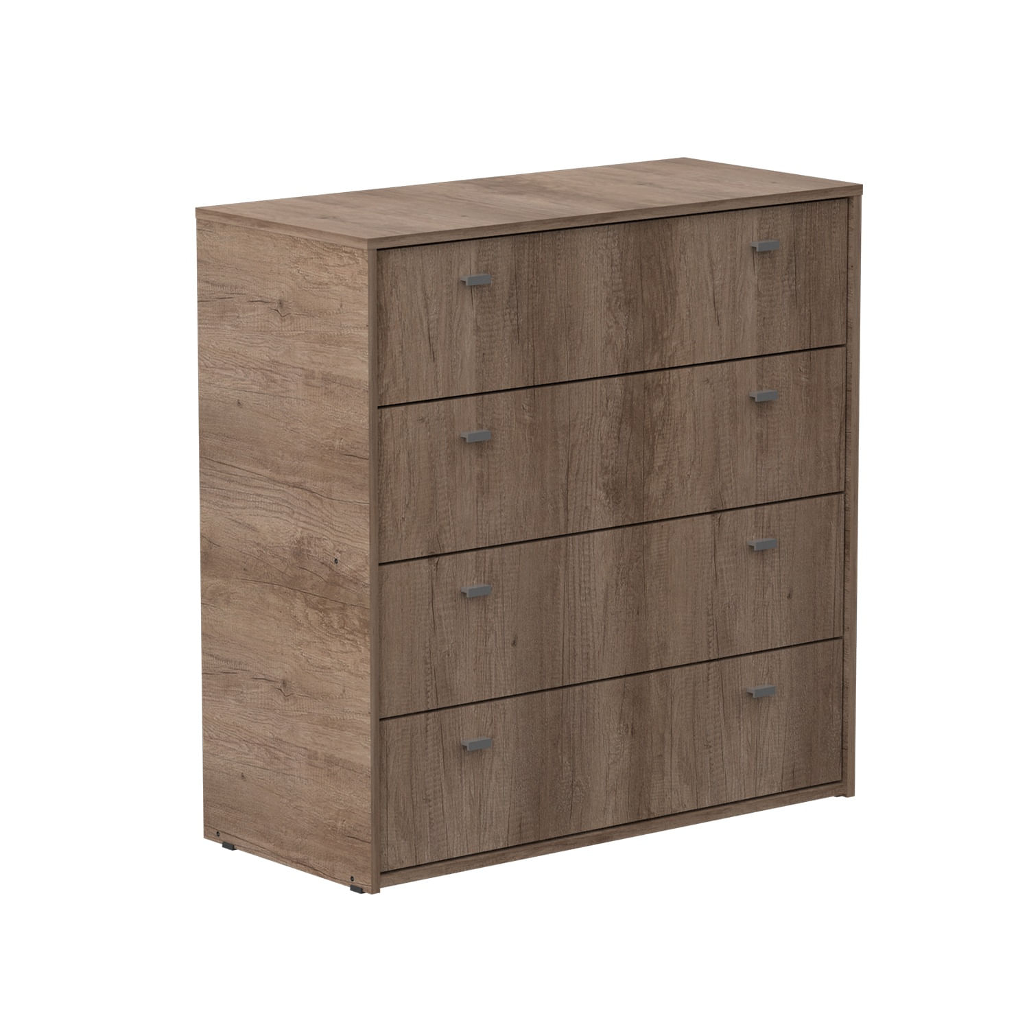 Cómoda Cajonero Mosconi Nature 4 Cajones Melamina Nebraska Gris