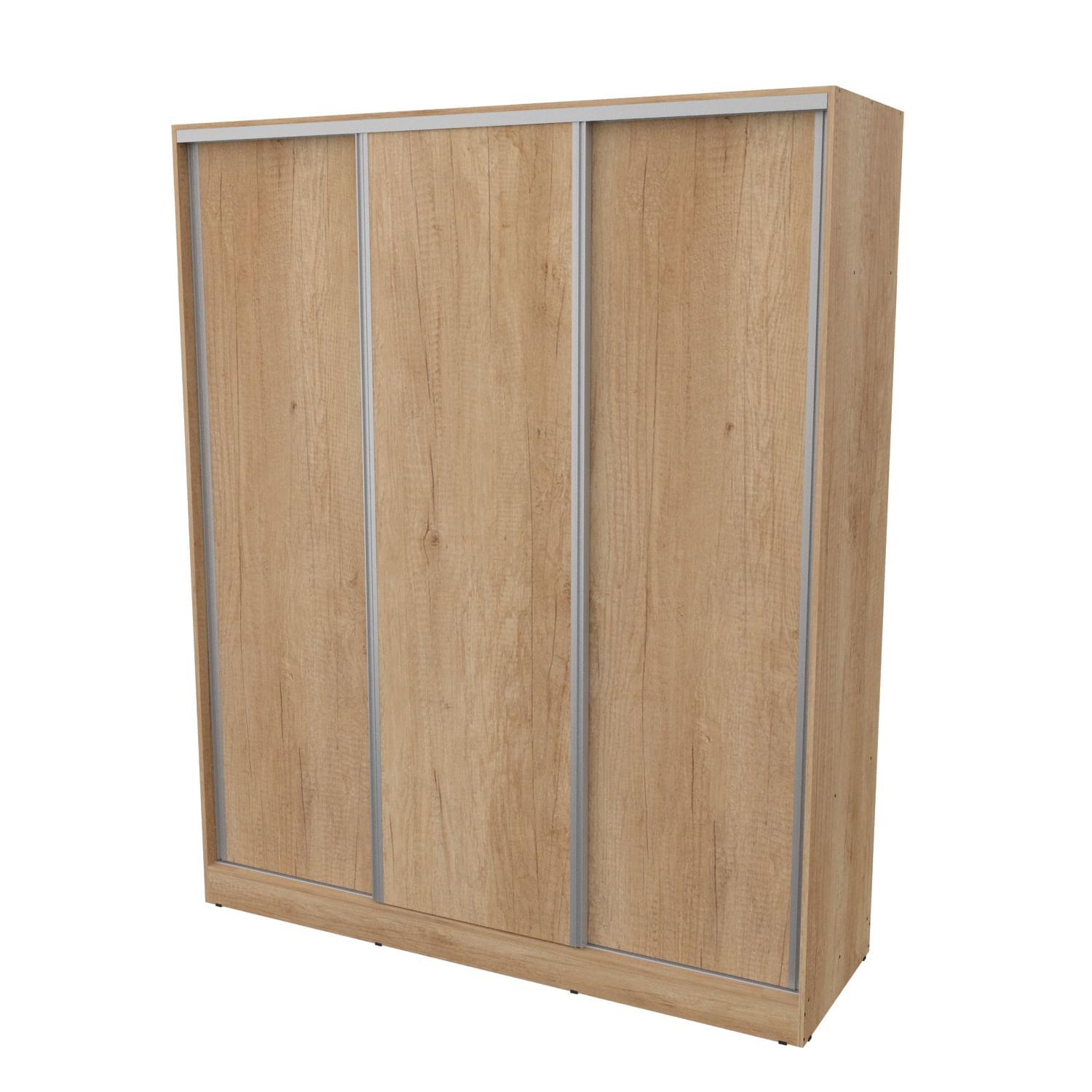 Placard 3 Puertas Corredizas 1,80 Mts Premium Mosconi Nebraska Natural