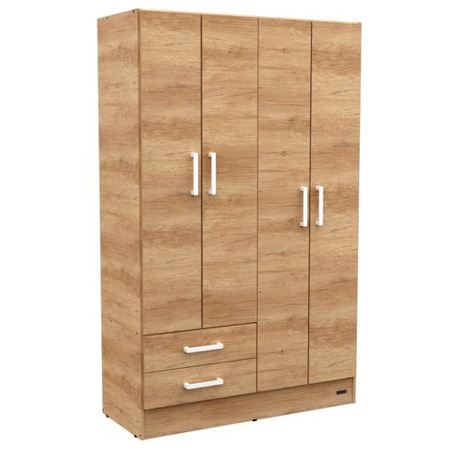 Placard Ropero 4 Puertas Melamina Dakar Mosconi Nebraska Natural
