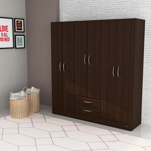 Placard 6 Puertas 2 Cajones Pack Chocolate