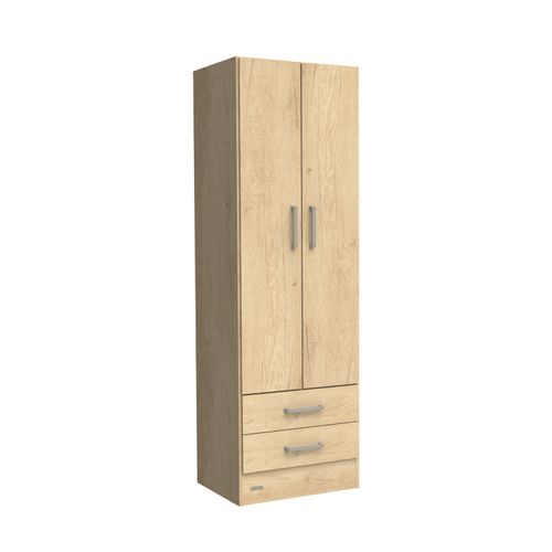 Ropero Placard 2 Puertas Mosconi Express 2 Cajones Bambu (Neb Nat)