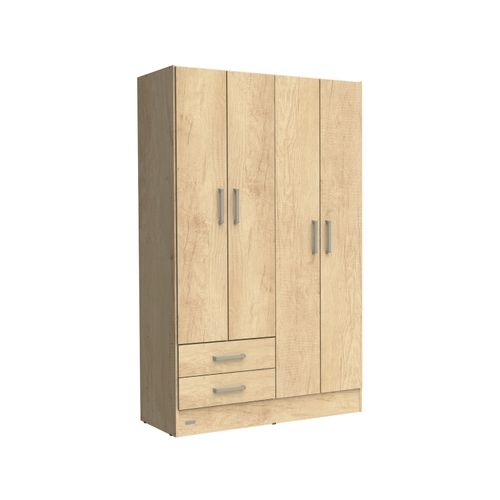 Ropero Placard 4 Puertas Mosconi Express 2 Cajones Bambu (Neb Nat)