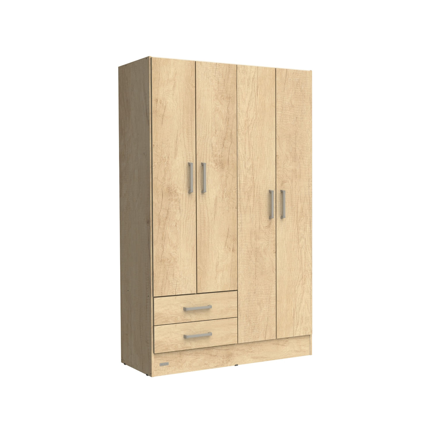 Ropero Placard 4 Puertas Mosconi Express 2 Cajones Bambu (Neb Nat)
