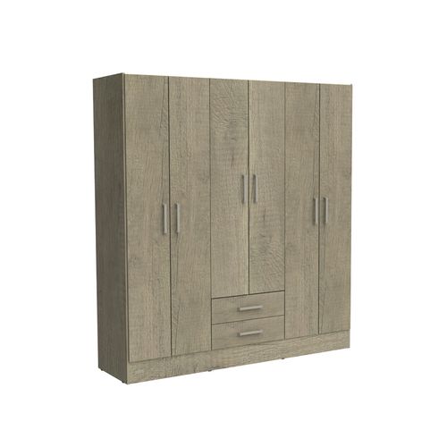 Ropero Placard 6 Puertas Mosconi Express 2 Cajones Grei (Neb Gris)
