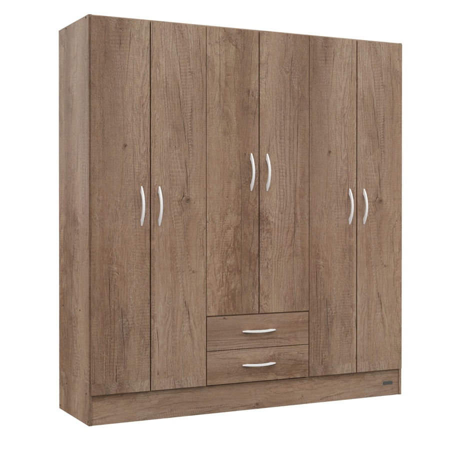 Placard 6 Puertas 2 Cajones Pack Grei (Neb Gris)