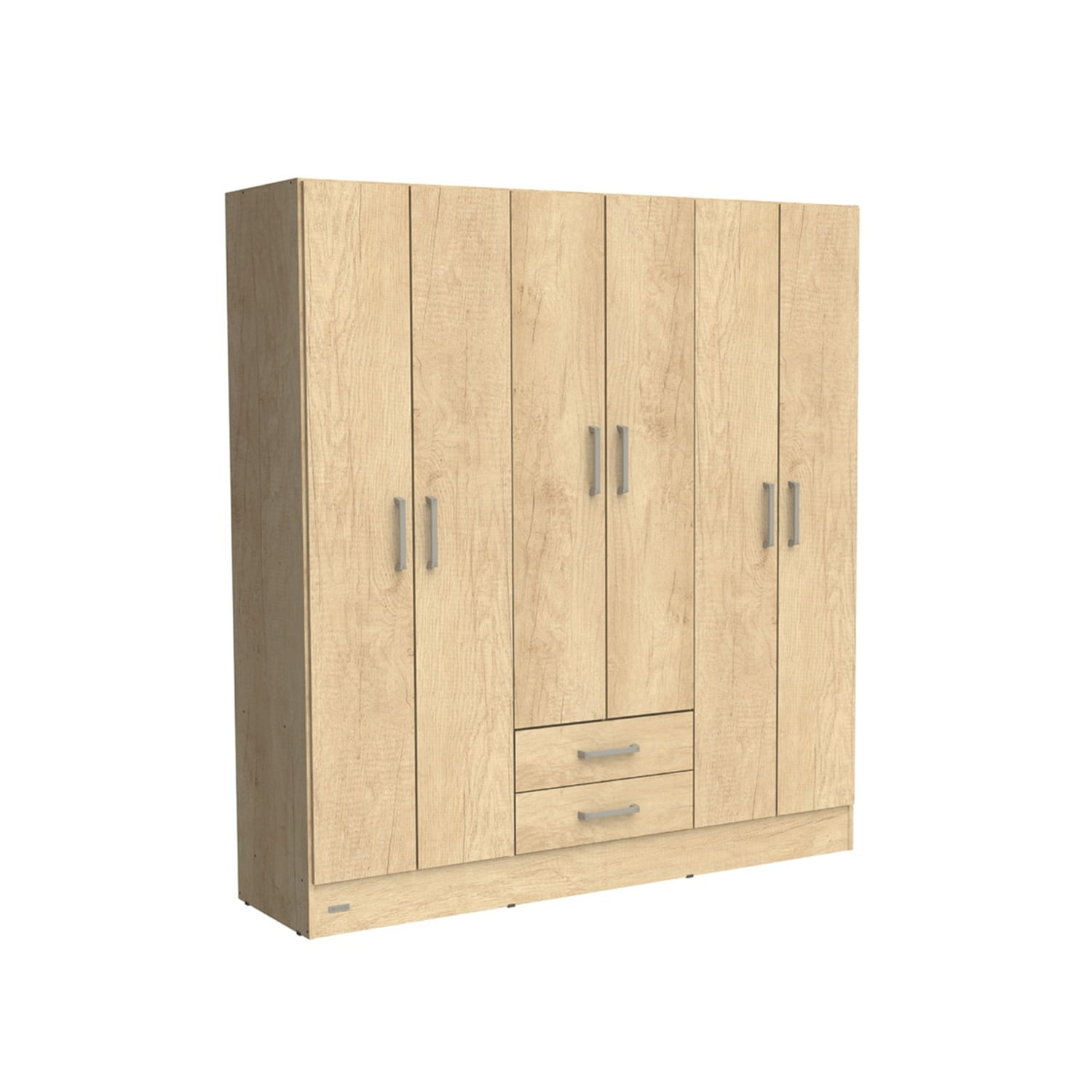 Ropero Placard 6 Puertas Mosconi Express 2 Cajones Bambu (Neb Nat)