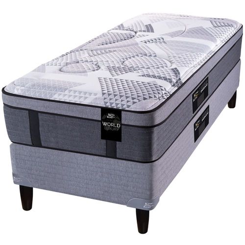 Sommier y Colchón de Resortes 1 Plaza King Koil 120 Gold Luxury Pocket 90x190