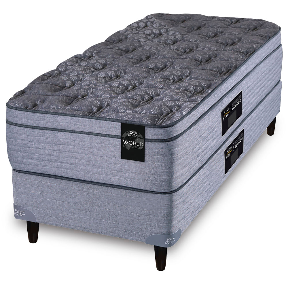 Sommier y Colchón de resortes 1 Plaza King Koil XL Advanced 80x190