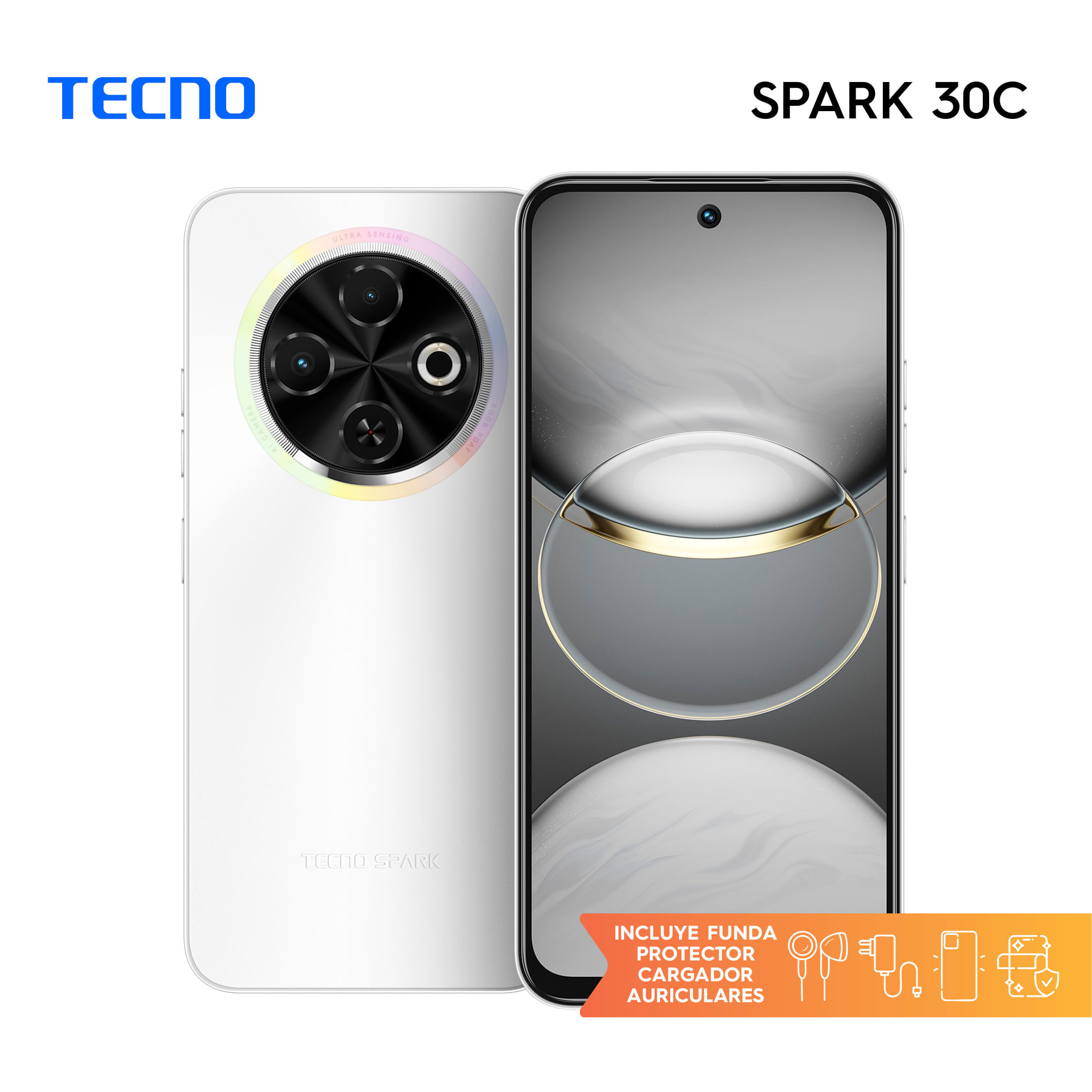 Celular Tecno Mobile Spark 30c White 4/128gb 6.67"