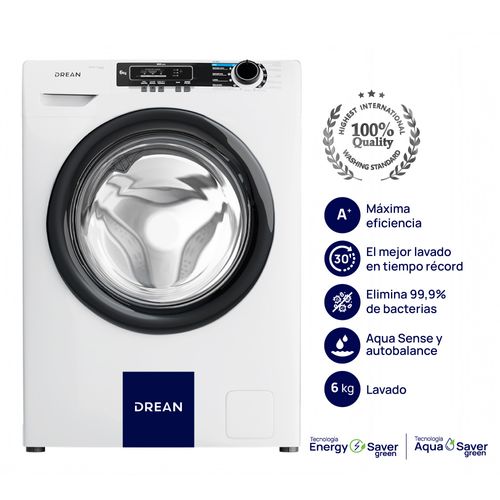 Lavarropas Drean 6kg Lfdr0606lb0 6.06 600rpm Blanco