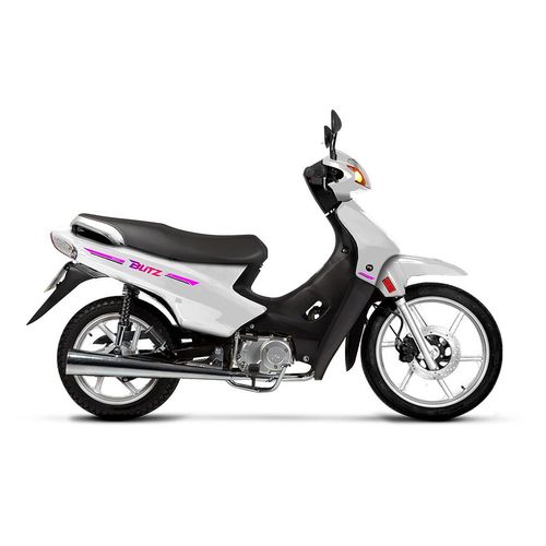 Motocicleta Motomel Blitz 110 Full One Aleac V8 Blanco  Cbs