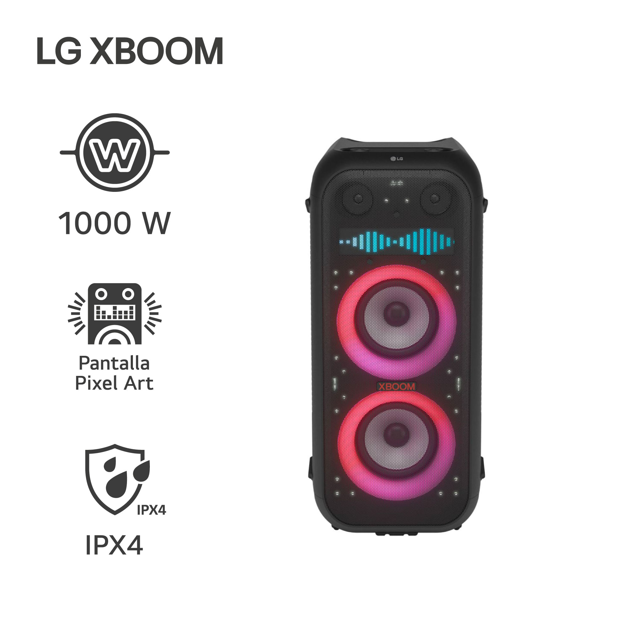 Parlante Lg Xboom Xl9t 1000w 2x8" Bt Usb