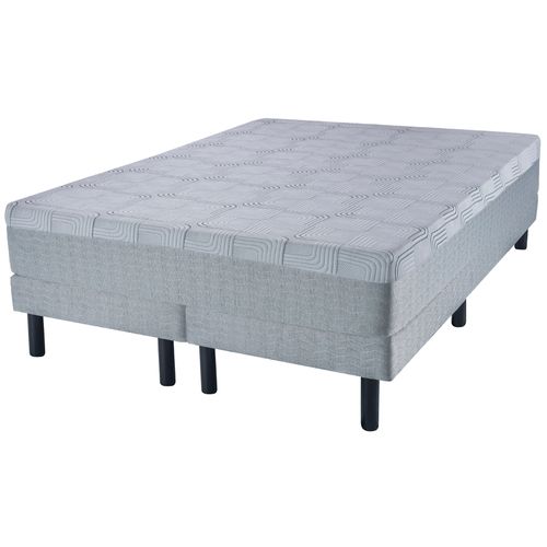 Sommier y colchón de Espuma Queen Size Zafiro Nobelio 160x200
