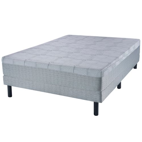 Sommier y colchón de Espuma 2 Plazas Zafiro Nobelio 130x190