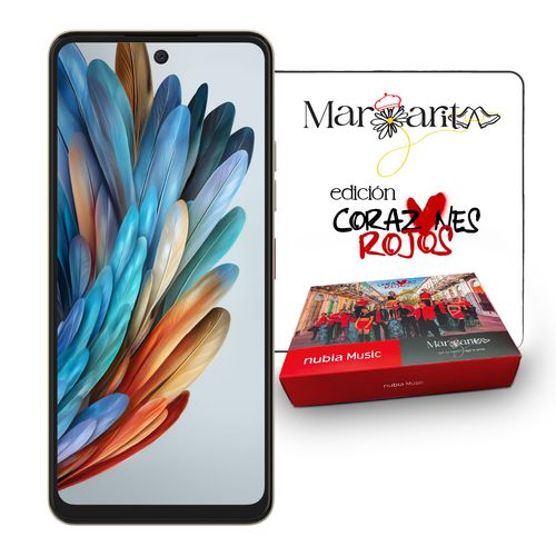 Celular Nubia Margarita Music 4GB 128GB Azul/Amarillo/Rojo
