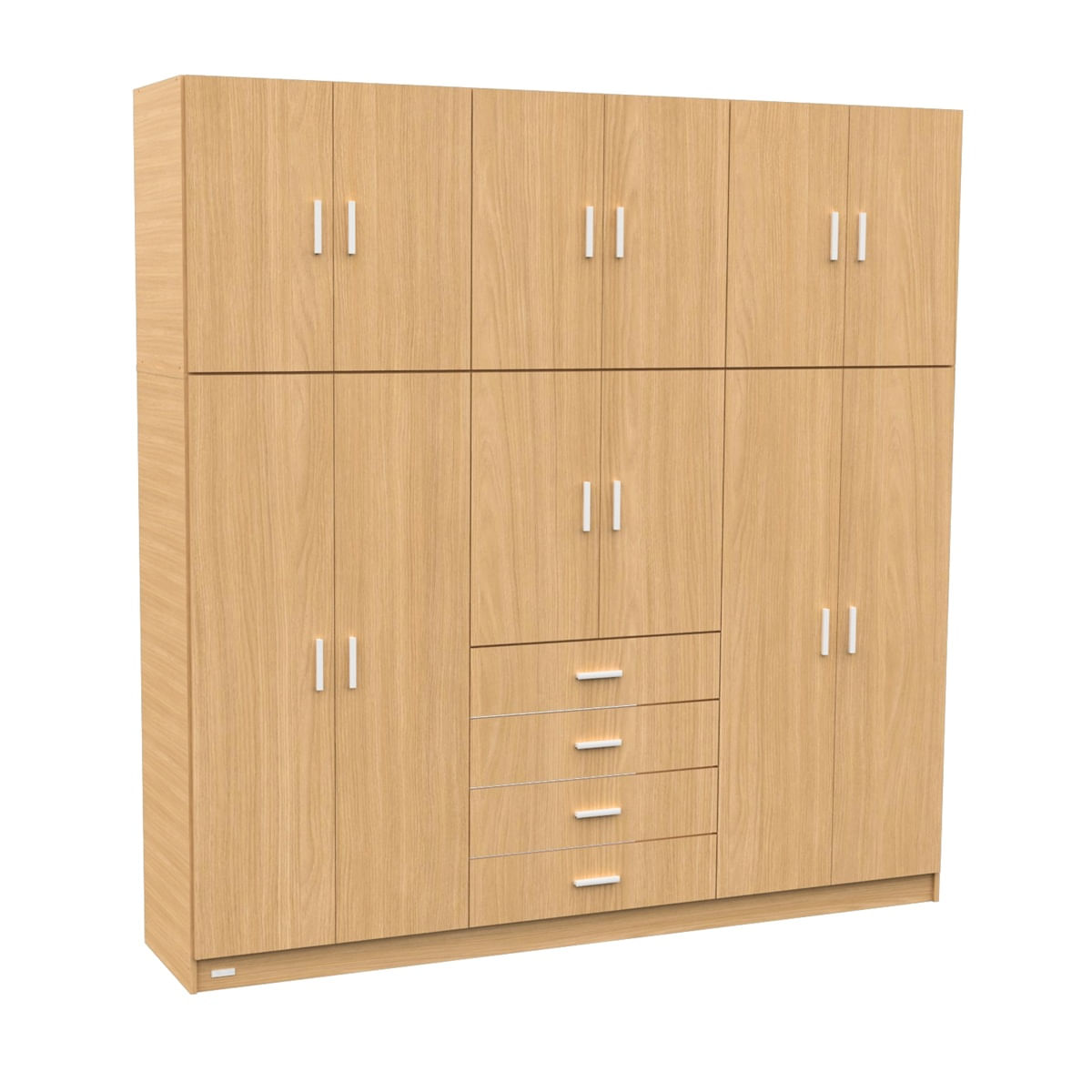Placard Ropero 12 Puertas 4 Cajones Con Baulera Dakar Malta