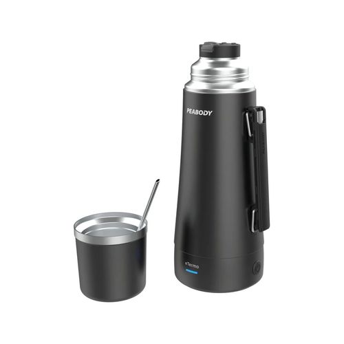 Termo Peabody Pe-Eta1001n Negro 1lt 700w Inox