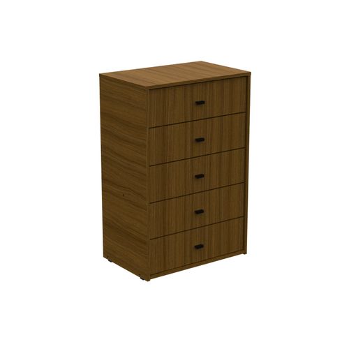 Chifonier 5 Cajones Cajonera Milenial Melamina Mosconi Avellana