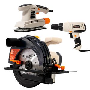 Combo Sierra Circular 185M + Lijadora Orbital + Taladro atornillador