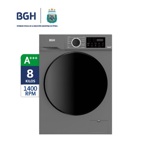 Lavarropas BGH 8kg Bwfe08s24ar 1400rpm Silver Inv. A+++
