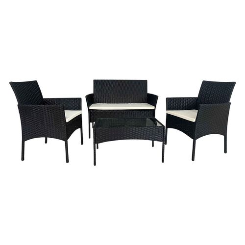 Set Ratan Outdoors 4 Cuerpos L 3 Sillones+M.Ratona