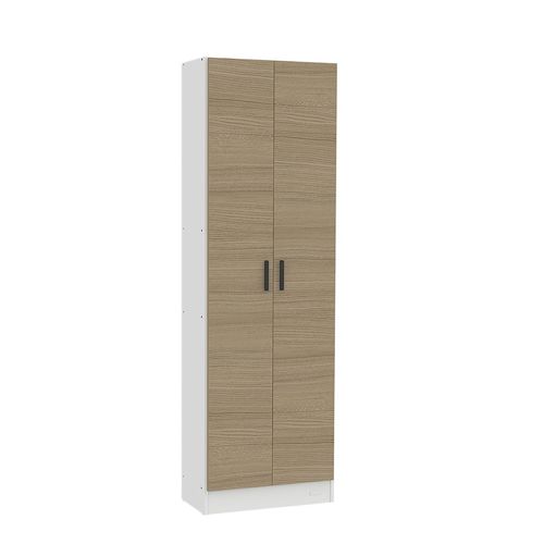 Escobero Mueble Organizador De Limpieza 1,80 Mts. 2 Puertas Avellana