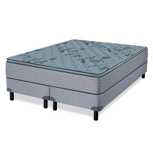 Conjunto Sommier y Colchón de resortes Zafiro Imori Queen Size 160x200 cm