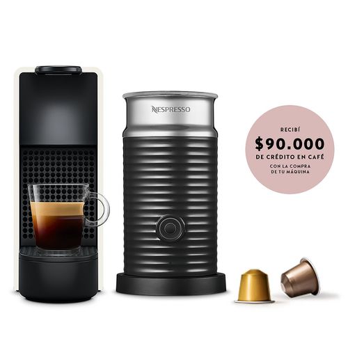 Cafetera Nespresso Essenza Mini White + Aeroccino
