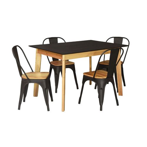 Juego comedor Barulich mesa+ 4 sillas TOLIX Colores Varios