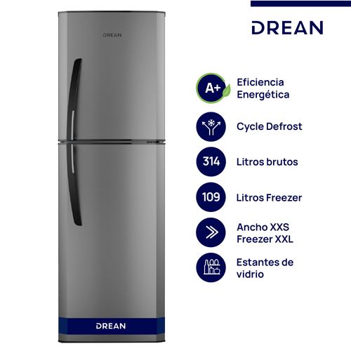 Heladera Drean Cíclica 314L Hdr320f50e Gris A+