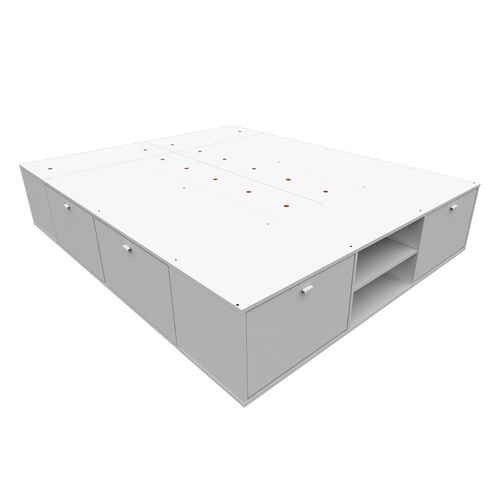 Box Benethon 2 Pl  Queen 160 X 200 - Blanco                  Blanco