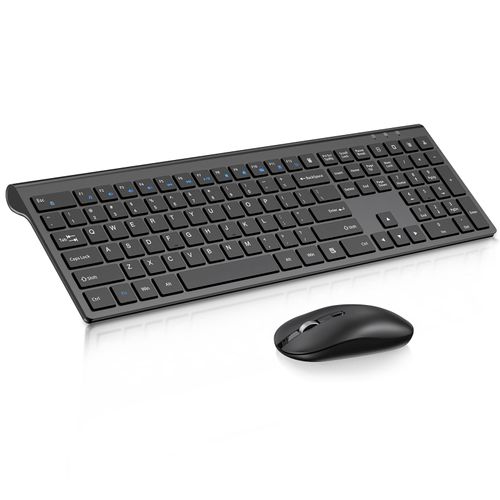 cimetech Combo de teclado y mouse inalámbricos, juego de teclado y mouse inalámbricos compactos de
